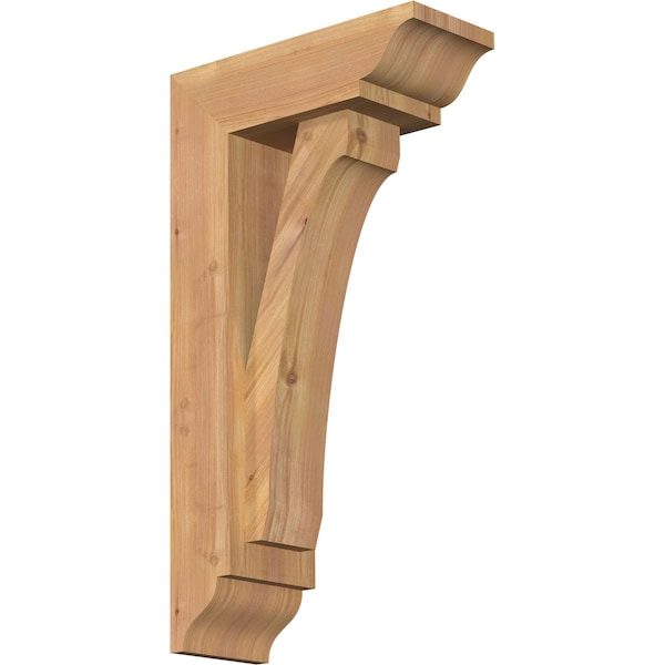 Ekena Millwork Legacy Traditional Smooth Bracket w/ Offset Brace, Western Red Cedar, 5 1/2"W x 14"D x 26"H BKT0604X14X26LEC01SWR - main